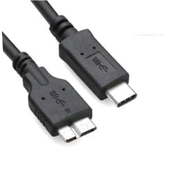 Ienza 3FT External Hard Drive Cord to USB C for Western Digital WD My Passport, Seagate, Toshiba Canvio, LaCie, etc, Compatible with iPhone 15, PC, Mac, Samsung, LG, Moto, Pixel & Other USB-C Devices