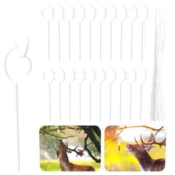 Hahafelt 30 Sets Deer Urine Wick with Iron Wire White Hunting Scent Buck Attractant Absorbing Wicks for Doe Estrus Hunting Whitetail Deer Scent Drags