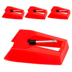 Kicyosl 4 Pack Upgrade Record Player Needle, Ruby Turnable Stylus Replacement Crosley Record Player Needles for Most Crosley, Victrola Lp, Ion, Needle Replacement Lp Vinyl Turntable