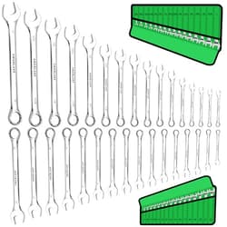 SWANLAKE GARDEN TOOLS SWANLAKE 32-Piece Combination Wrench Set, SAE and Metric, 1/4