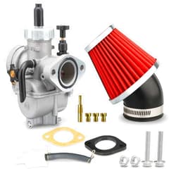 NIBBI Carburetor PE24mm Carb Kit 24mm Carburetor Fit 140cc 150cc Flange Motorcycle Engines for Dirt Bike Pit Bike ATV 4 Wheeler with Carb Jets