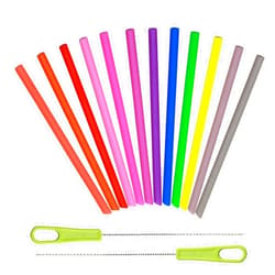 OWN KAN 14 Pcs Reusable Silicone Straws 5.5