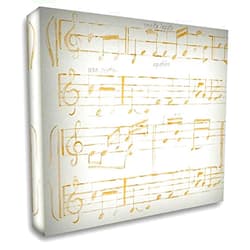 ArtDirect Music Notes 15x15 Gallery Wrapped Canvas Museum Art by Gaynor, Janice