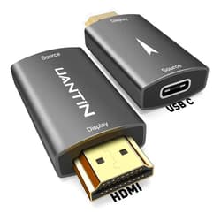 UANTIN USB C to HDMI Adapter [4K@60Hz] Uni-Directional USB Type-C 3.1 Female to HDMI 2.0 Male Converter Thunderbolt 3/4 for MacBook Pro/Air, Galaxy S23, Dell, HP, Surface - 1 Pack