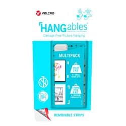 VELCRO Brand Picture Hanging Strips | Variety Pack 4 Sets Strips and 8 Sets Corner Shapes | Damage Free Wall Hangers | Removable Decorate Without Damaging Your Walls