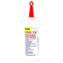 Fabri-Tac BEACON Fabri-Tac Premium Fabric Glue - Quick Drying, Crystal Clear, Permanent - for Fabrics, Canvas, Lace, Wood and More, 4-Ounce