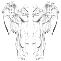 Generic Sleeping Angel Wall Decor - Artistic Angel Wings Corner Scene Props for Shelf, Cabinet, Wall, Window, Furniture