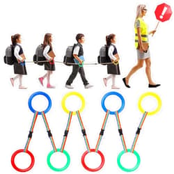 Reginary 16 Pcs Toddlers Walking Ropes Preschool Walking Rope for Kids Colorful Line Safety Loops Detachable Transition for Children's School Kindergarten Outdoor Supplies Wrist Leashes