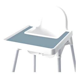 Mintlyfe High Chair Placemat for IKEA Antilop Baby High Chair, Silicone Placemats, High Chair Tray Finger Foods Placemat for Boys and Girls, Babies, Toddlers (Ether)