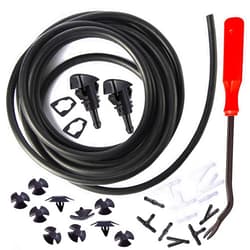 TECARATE Windshield Washer Sprayer Nozzles Hose Kit - 4 Meters Windshield Washer Hose with Hose Connectors & Hood Insulation Retainers & Plastic Fastener Remover Suitable for Jeep Dodge Ram Chrysler