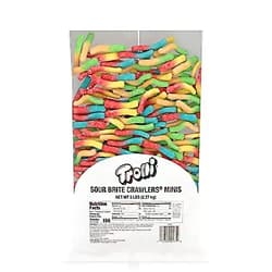 Trolli Sour Brite Crawlers Gummy Worms, 5 Pound Bulk Candy Bag Sour Gummy Worms