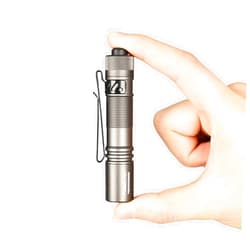 ACEBEAM Pokelit AA Rechargeable Mini Flashlight with Clip, 1000 High Lumens Pocket EDC Flashlight, Super Bright Small Flashlight, Led Flashlight for Camping,Hiking,Everyday Use, Cool White Light(Gray)