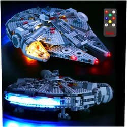 BRIKSMAX Led Lighting Kit for Millennium Falcon - Compatible with Lego 75257 Building Blocks Model - Upgraded Version with Remote Control - Not Include The Lego Set