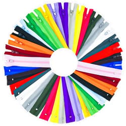 Yuntop 20 Pcs Nylon Coil Zippers Sewing Zippers for Tailor Sewing in 20 Assorted Colors Colorful Crafts Bulk Zipper Supplies Mixed Color Invisible Zippers for Bags Garment Craft DIY Accessories (12 Inches)