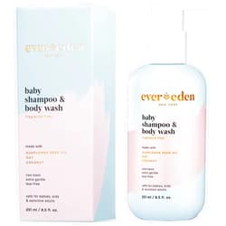 Evereden Baby Shampoo & Body Wash 2-in-1, 8.5 fl oz | Gentle, Non-Toxic, Fragrance-Free, Hydrating Formula for Sensitive Skin