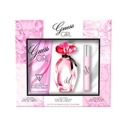 GUESS Girl Eau de Toilette 3 Piece Gift Set - Perfume Spray 3.4 Fl. Oz., Travel Spray 0.5 Fl. Oz., & Body Lotion 6.7 Fl. Oz