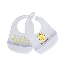 Disney 2-Pack Unisex Baby & Toddler Silicone Bibs with Food Catcher, Soft Waterproof Feeding Accessories