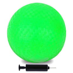 LovesTown Playground Ball, 8.5 Inch Kickballs Green Bouncy Ball, Jumbo Beach Balls for Summer Swimming Pool Beach Game Indoor and Outdoor Games with Pump