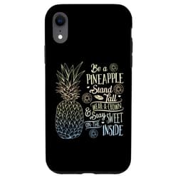 Lique Aloha Beach iPhone XR Be A Pineapple Wear A Crown And Stay Sweet Tropical Fruit Case