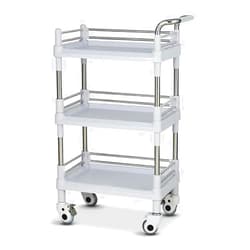 JKSVTF Hospital Trolley Medical Supplies Rack Medical Cart Tool 3 Tier Movable Beauty Salon Cart with Universal Wheel Brake Spa Rolling Trolley Portable Medical