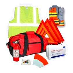 Safety and Trauma Supplies DOT OSHA Compliant Kit with DOT-C2 Reflective Tape