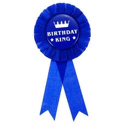 PATIKIL Birthday Tinplate Badge, Satin Fabric Birthday Award Ribbon Happy Birthday Men Brooch for Party Decoration