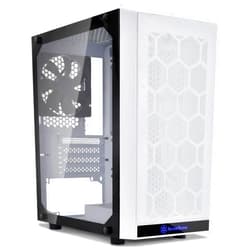 SilverStone Technology Silverstone SST-PS15W-G (White + Tempered Glass Window) Micro-ATX, Mini-DTX, Mesh Front Panel, Steel Body, Tempered Glass Side Panel