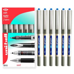 uni-ball EYE - UB-157 Rollerball Pens - 0.7mm Nib - In Gift Box Packaging (Pack of 6, Blue)