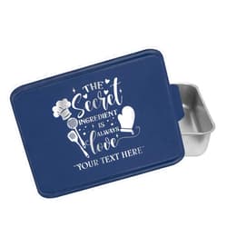 IProducts US You will love our Products Personalized Aluminum Cake Pan with Lid by iProductsUS – Custom Engraved with 8 Unique Designs for Birthdays, Mother's Day - Made In USA - Ideal for Baking & Gifts - (9