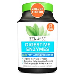 Zenwise Health Digestive Enzymes for Gut Health - Probiotic Multi Enzymes with Prebiotics and Probiotics for Women and Men for Digestive Health and Bloating Relief, Daily Enzymes for Digestion -180 CT