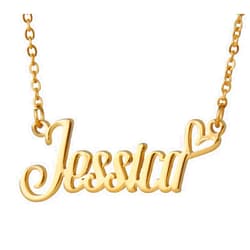 Aoloshow Personalized Custom Name Necklace with Arrow Words Womens Jewelry Silver Stainless Steel