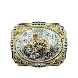 Montana Silversmiths State Of Texas Cowboy Cameo - Acc Buckle