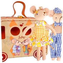 LEVLOVS Travel Mice in a Camper Toy Baby Registry Gift