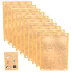 Bruislard 10 PCS 70mm x 90mm PCB Board Prototype Kit, Universal Printed Circuit Board, Copper Stripboards Prototype Perfboard for Electronic Experiment and DIY Soldering Electronic Projects