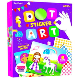 Dan&Darci Dot Stickers Art for Kids - Sticker Books for Toddlers 2-4 Years - Arts and Crafts for Kid Ages 2-4 3-5 4-6 - 4 Year Old Girl Birthday Gifts - Toddler Craft Travel Activities Gift for Little Girls