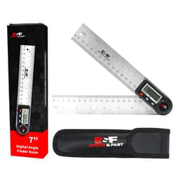 S&F STEAD & FAST Digital Angle Finder Tool for Woodworking 7 inch / 200 mm, Stainless Steel with Case, Digital Protractor Angle Finder for Measurement by S&F STEAD & FAST