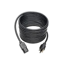 Tripp Lite Standard Computer Power Cord 10A,18AWG (NEMA 5-15P to IEC-320-C13) 15-ft.(P006-015),Black