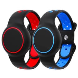 ABOVEACC Waterproof Bracelets Compatible with AirTag for Kids, 2 Packs Silicone Holder with Hidden Cover Design Wristband Compatible with AirTag for Child, Breathable GPS Tracker Holder for Kids Bluer