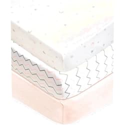 American Baby Company 3 Pack 100% Natural Cotton Fitted Crib Sheets 52
