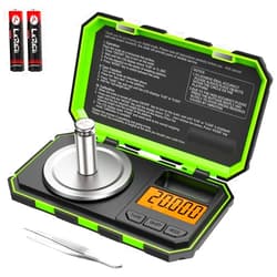 AMIR Professional Digital Mini Scale, 20g-0.001g Pocket Scale, Electronic Smart Scale with 20g Calibration Weight (Battery/Tweezers Included)