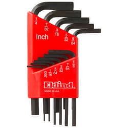 Eklind Tool EKLIND 10111 Hex-L Key allen wrench - 11pc set SAE Inch Sizes .050-1/4 Short series