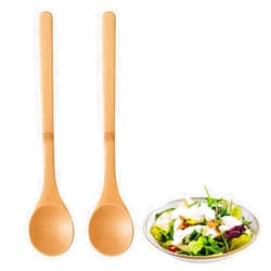 JapanBargain, Bamboo Cooking Spoon, Wooden Stirring and Mixing Spoon for Non-Stick Cookware, Eco-Friendly Kitchen Utensil, 12-Inch Long, 2-Pack
