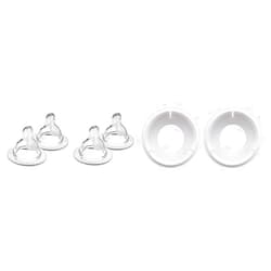 MAM Bottle Nipples Slow Flow Nipple Level 1, for Newborns and Older, SkinSoft Silicone Nipples & Easy Start Anti Colic Bottle Valve Replacement,2 Count (Pack of 1)