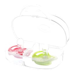 Accmor Pacifier Case, Pacifier Container Can Storage 2 Pacifiers, Baby Pacifier Holder Case for Travel, BPA Free,Transparent