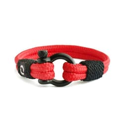 Mover Bracelets Mens Rope Bracelet - Stainless Steel Black Shackle, Extremely Durable and Scratch Resistant Waterproof Paracord, Handmade, Nautical Wristband for Men
