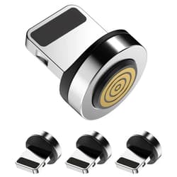 Ankndo Magnetic Phone Cable Adapter [4-Pack] Magnetic Connector Tip Heads Compatible with 7Pin Magnetic Charging Cable 360° Rotating Magnetic Plug for lProduct Device