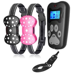 Petnais Dog Training Collar Damping Collar Remote 3000 feet 3 Training Modes with Vibration Buzzer Control Dog Training Collar Effectively Prevent Trainers from Wrong Signals (Pine+Black)