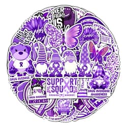 BIGZORO Pack 50 PCS Drug Overdose Awareness Stickers Decorative Car Bumper Water Bottles Bicycle Laptop Bike Window Vinyl Decals Waterproof Accessories for Inspirational Label