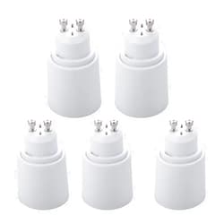 Xinyixing GU10 to E26/E27 Light Sockets Adapter, Light Bulb Socket, Bulb Base Adapter, Converters Lamp Holder, Converts GU10 Pin Base Fixture to E26/E27 Standard Screw-in Socket (Pack of 5)