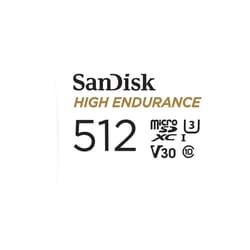 SanDisk 512GB High Endurance Video microSDXC Card with Adapter for Dash Cam and Home Monitoring Systems - C10, U3, V30, 4K UHD, Micro SD Card - SDSQQNR-512G-GN6IA